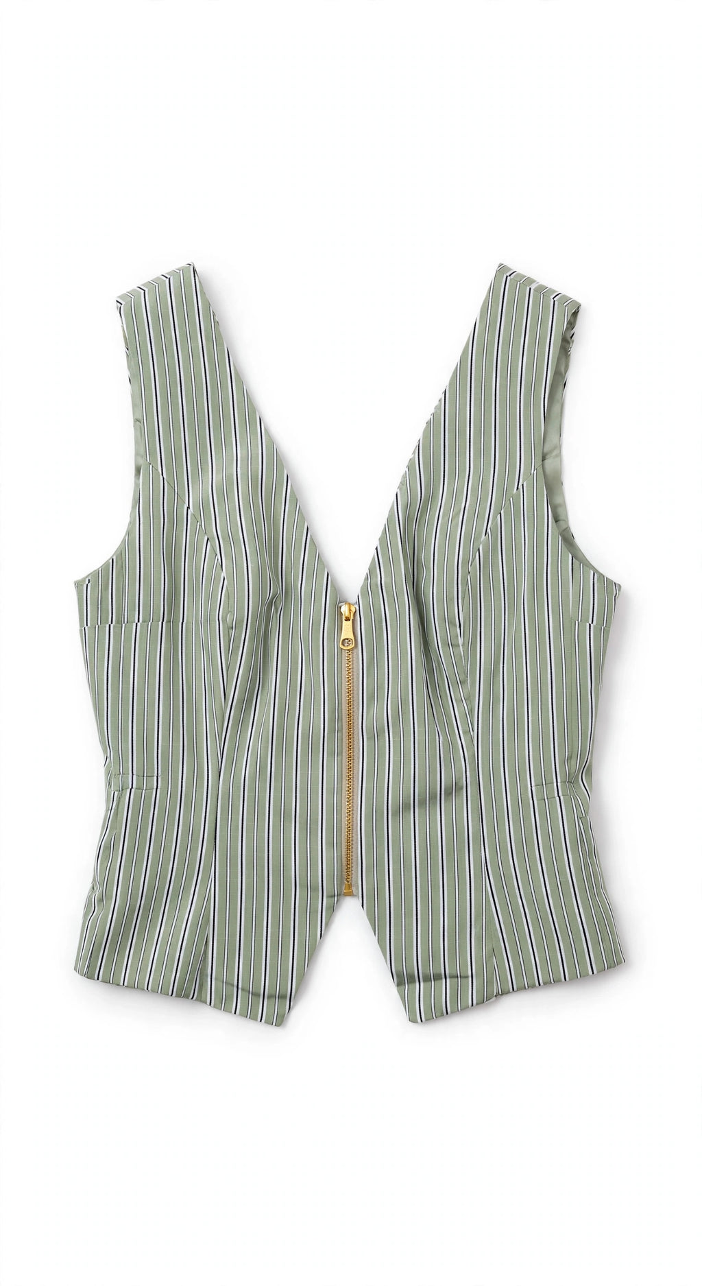 Zip-Up V-Neck Vest