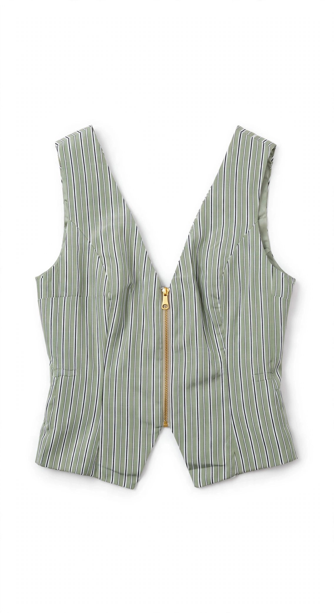 Zip-Up V-Neck Vest