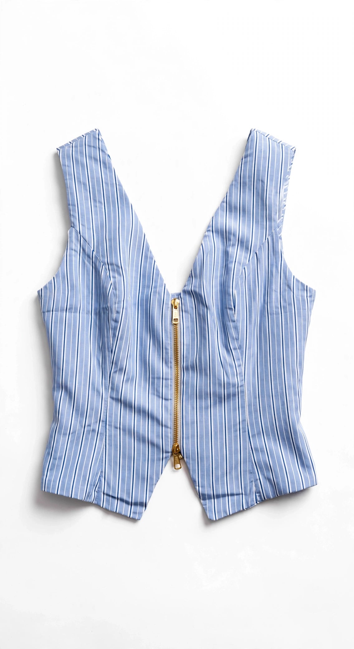 Zip-Up V-Neck Vest